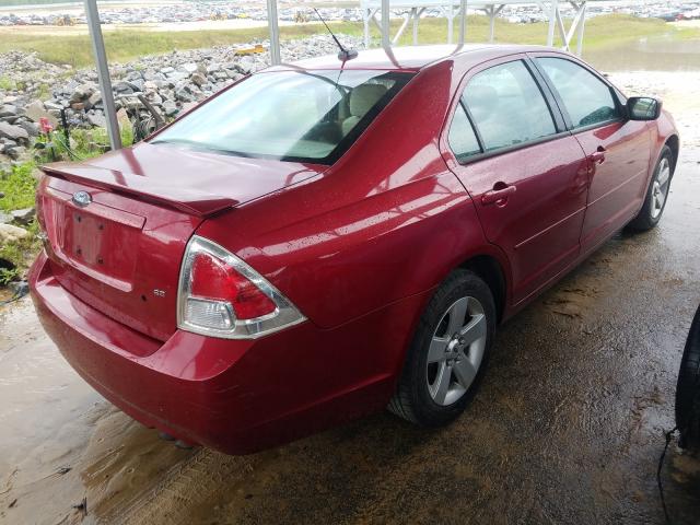 3FAHP07Z08R237155 - 2008 FORD FUSION SE RED photo 4