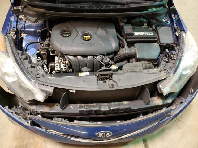 KNAFX6A85E5247518 - 2014 KIA FORTE EX BLUE photo 11