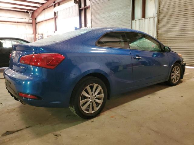 KNAFX6A85E5247518 - 2014 KIA FORTE EX BLUE photo 3