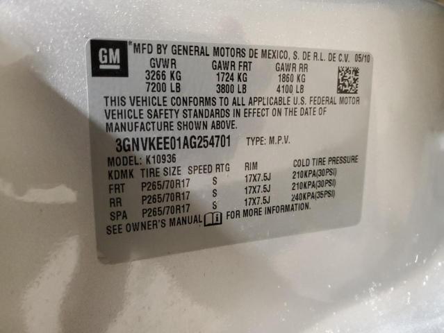 3GNVKEE01AG254701 - 2010 CHEVROLET AVALANCHE LS SILVER photo 12