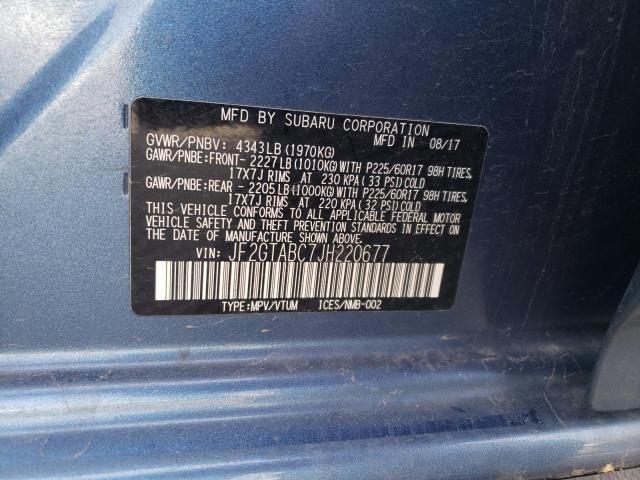 JF2GTABC7JH220677 - 2018 SUBARU CROSSTREK PREMIUM Mavi foto 12