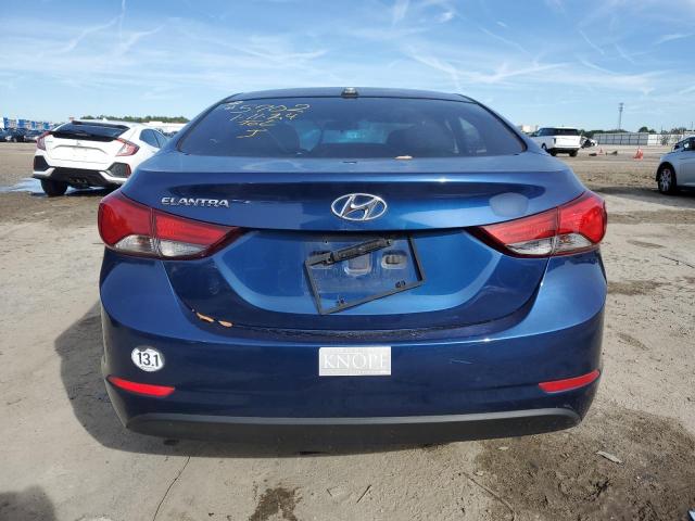 5NPDH4AE7GH777090 - 2016 HYUNDAI ELANTRA SE BLUE photo 6