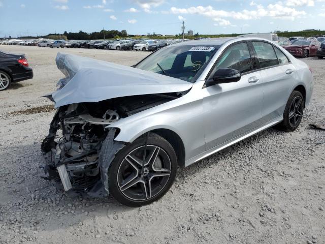 WDDWF8EB8KR484750 - 2019 MERCEDES-BENZ C 300 4MATIC SILVER photo 1