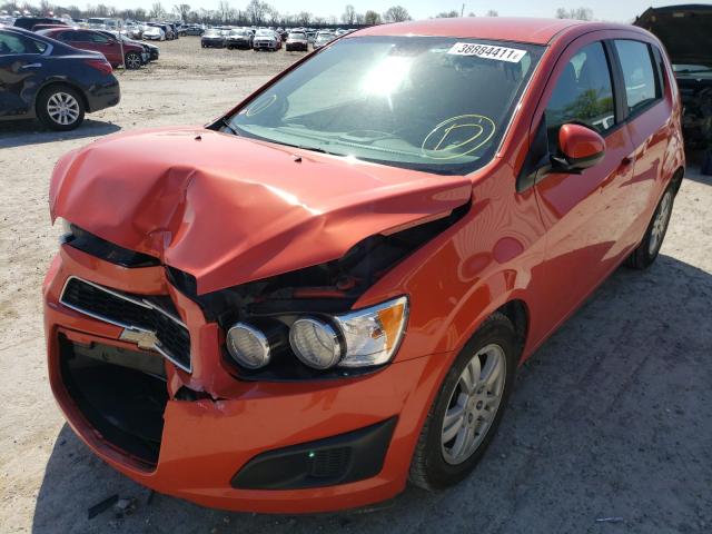 1G1JA6SH5C4131440 - 2012 CHEVROLET SONIC LS ORANGE photo 2