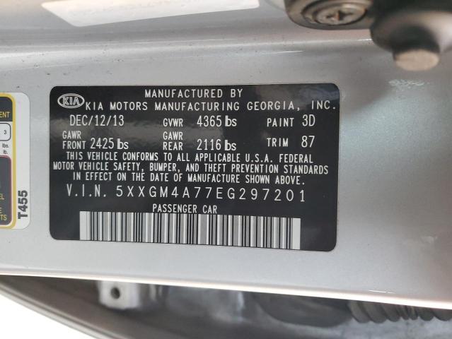 5XXGM4A77EG297201 - 2014 KIA OPTIMA LX SILVER photo 12