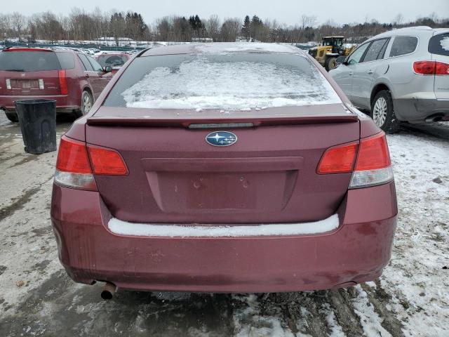 4S3BMBC6XB3249108 - 2011 SUBARU LEGACY 2.5I PREMIUM MAROON photo 6