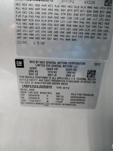 LRBFX2SAXJD059816 - 2018 BUICK ENVISION ESSENCE SILVER photo 13