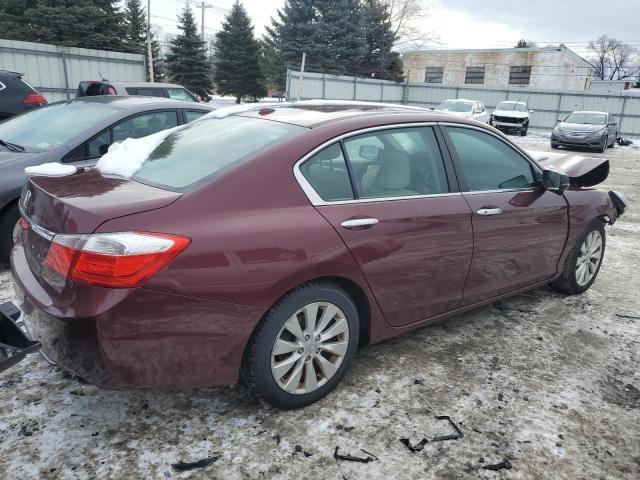 1HGCR2F84FA001023 - 2015 HONDA ACCORD EXL MAROON photo 3