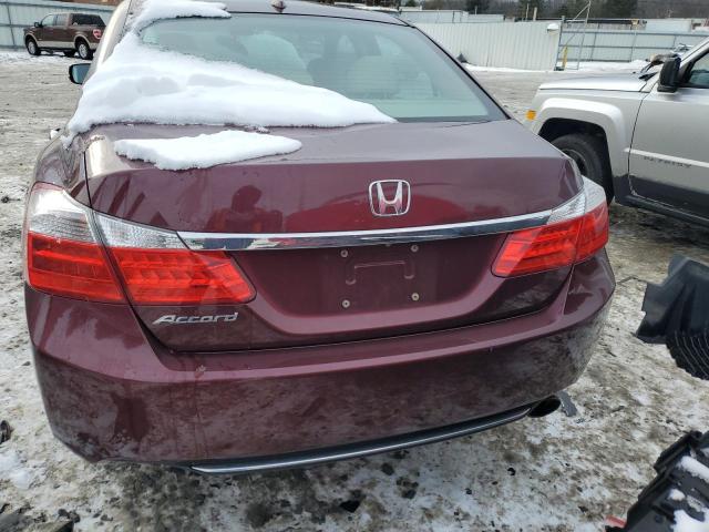 1HGCR2F84FA001023 - 2015 HONDA ACCORD EXL MAROON photo 6