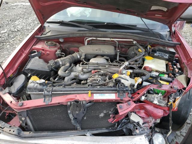 JF1SG65645H734773 - 2005 SUBARU FORESTER 2.5XS მუქწითელი ფოტო 11