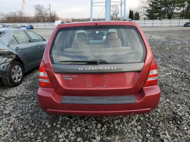 JF1SG65645H734773 - 2005 SUBARU FORESTER 2.5XS მუქწითელი ფოტო 6