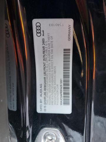 WAUCGAFR0FA051891 - 2015 AUDI S5 PREMIUM PLUS 黑色 照片 13