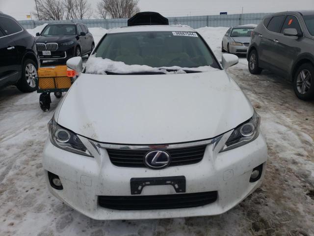 JTHKD5BH0D2170350 - 2013 LEXUS CT 200 WHITE photo 5