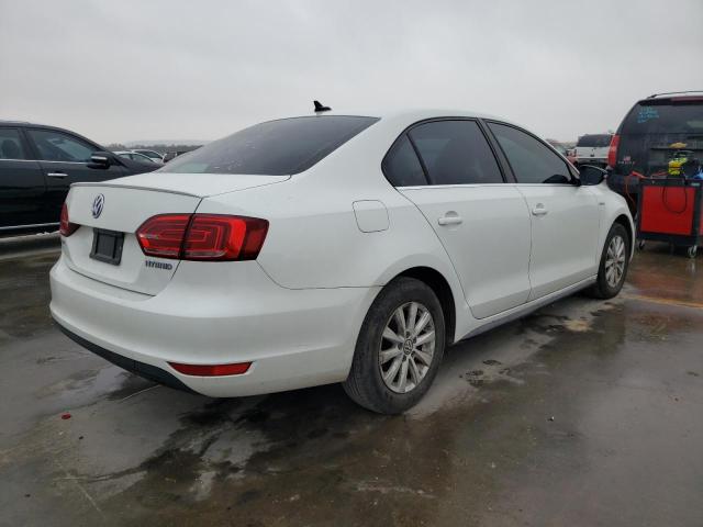 3VW637AJ2EM233686 - 2014 VOLKSWAGEN JETTA HYBRID WHITE photo 3