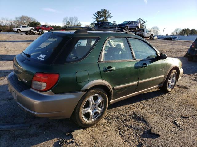 JF1GG68592G811809 - 2002 SUBARU IMPREZA OUTBACK SPORT GREEN photo 3