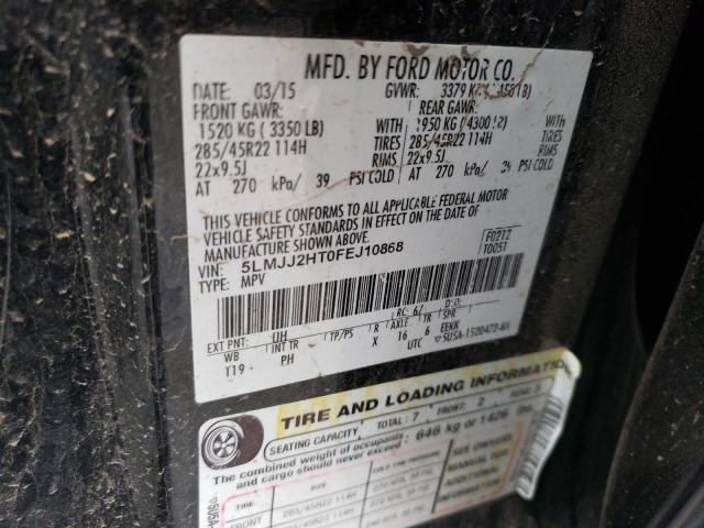 5LMJJ2HT0FEJ10868 - 2015 LINCOLN NAVIGATOR 黑色 照片 13