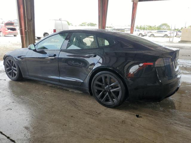 5YJSA1E52NF487615 - 2022 TESLA MODEL S BLACK photo 2