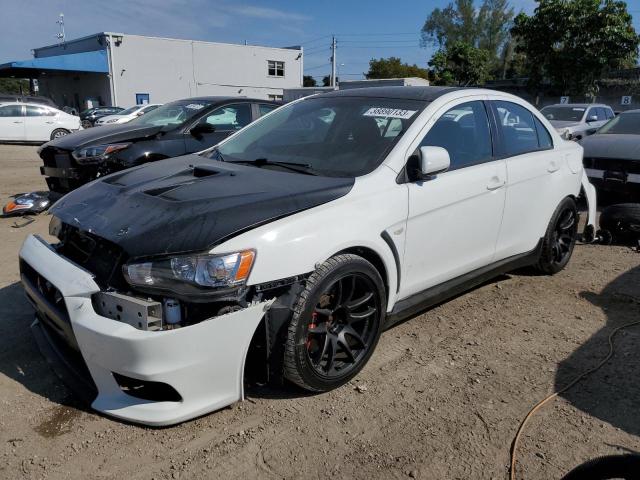 JA32W6FV5AU034005 - 2010 MITSUBISHI LANCER EVOLUTION SE WHITE photo 1