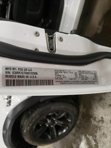 1C6RR7GT5NS122006 - 2022 RAM 1500 CLASS SLT თეთრი ფოტო 13