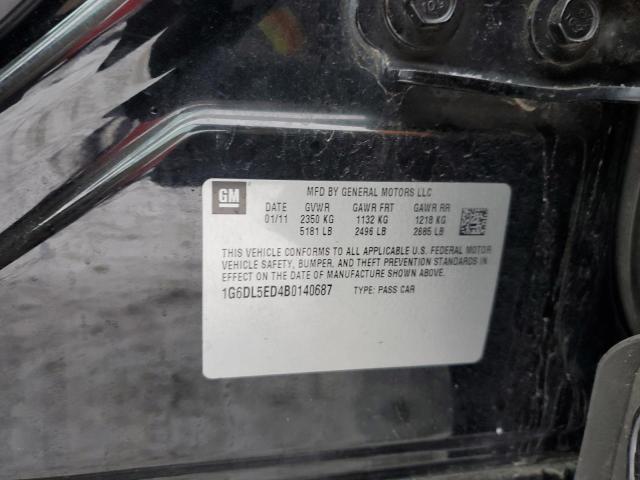 1G6DL5ED4B0140687 - 2011 CADILLAC CTS PERFORMANCE COLLECTION Черный фото 12