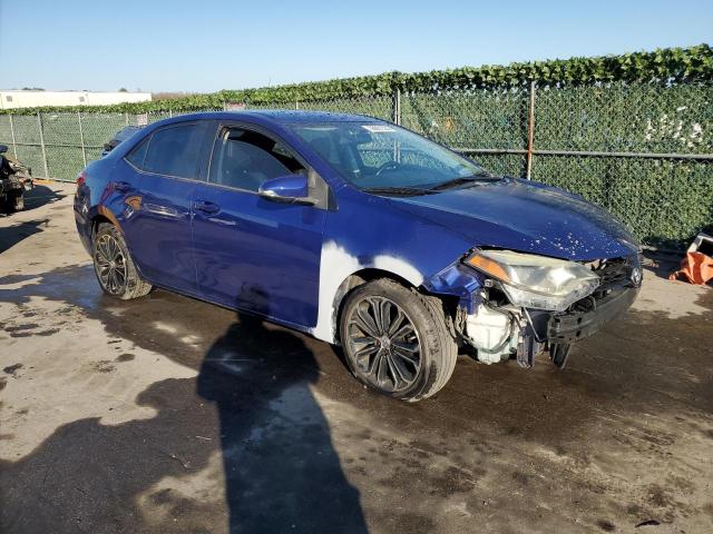 2T1BURHE4EC213239 - 2014 TOYOTA COROLLA L BLUE photo 4