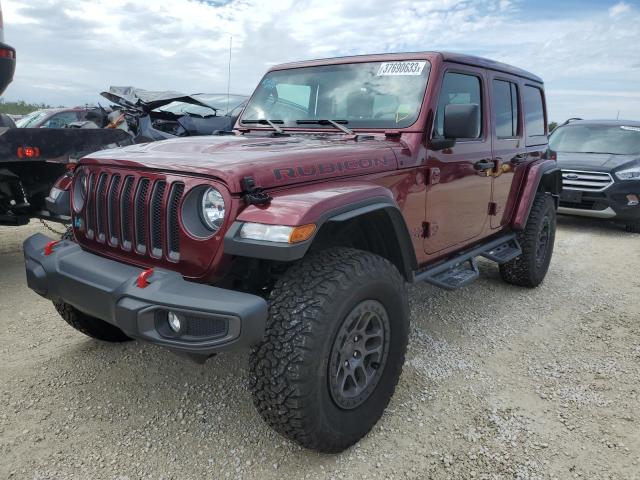 1C4JJXFG6NW101305 - 2022 JEEP WRANGLER RUBICON MAROON photo 1