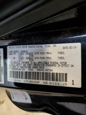 5TFSX5EN9KX067289 - 2019 TOYOTA TACOMA ACCESS CAB შავი ფოტო 12