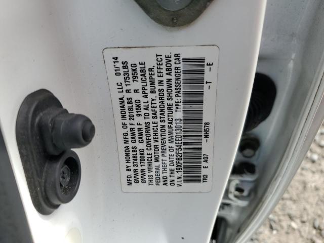 19XFB2F54EE013013 - 2014 HONDA CIVIC LX WHITE photo 13