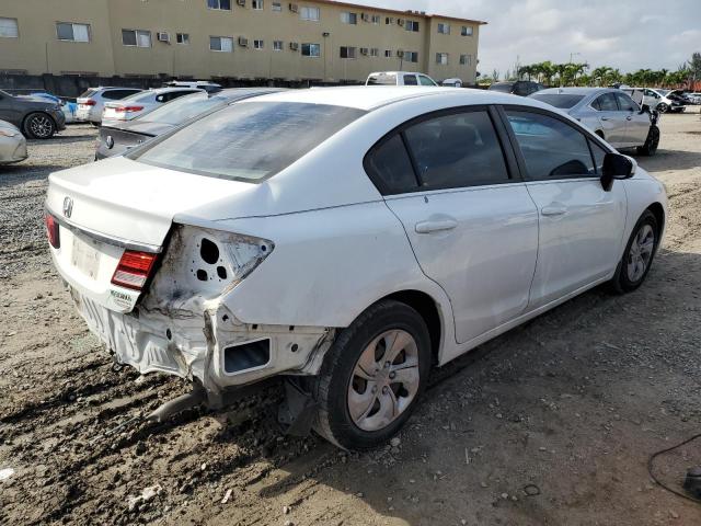 19XFB2F54EE013013 - 2014 HONDA CIVIC LX WHITE photo 3