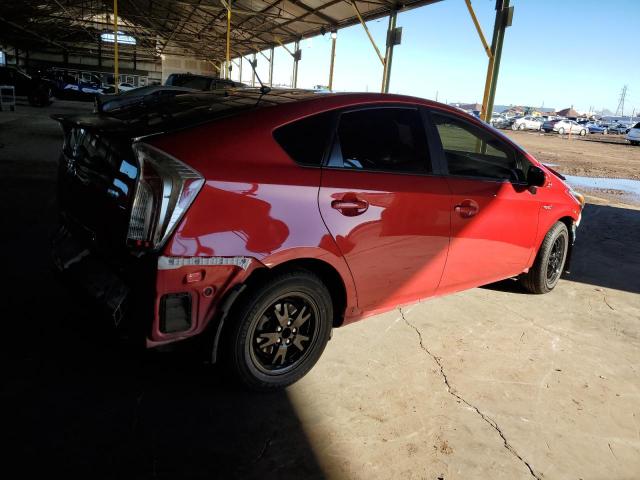 JTDKN3DU3E0363358 - 2014 TOYOTA PRIUS RED photo 3