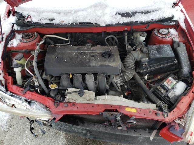 2T1KR30E38C709969 - 2008 TOYOTA COROLLA MA XR RED photo 11