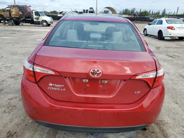 5YFBURHE7FP254076 - 2015 TOYOTA COROLLA L RED photo 6