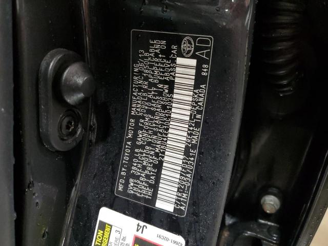 2T1BU4EE1DC101035 - 2013 TOYOTA COROLLA BASE BLACK photo 13