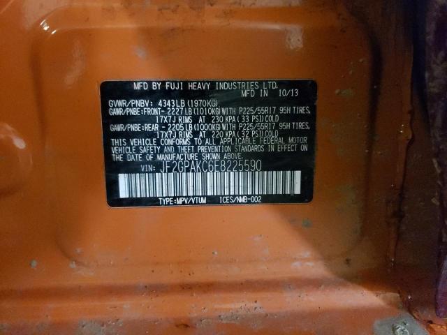 JF2GPAKC6E8225590 - 2014 SUBARU XV CROSSTR 2.0 LIMITED ORANGE photo 13