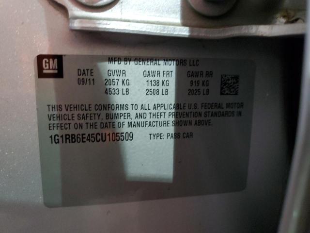 1G1RB6E45CU105509 - 2012 CHEVROLET VOLT SILVER photo 12