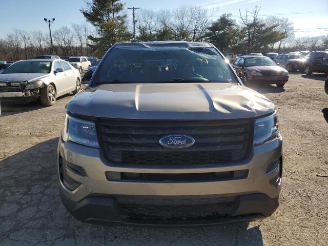 1FM5K8AR0HGC57685 - 2017 FORD EXPLORER POLICE INTERCEPTOR TAN photo 5