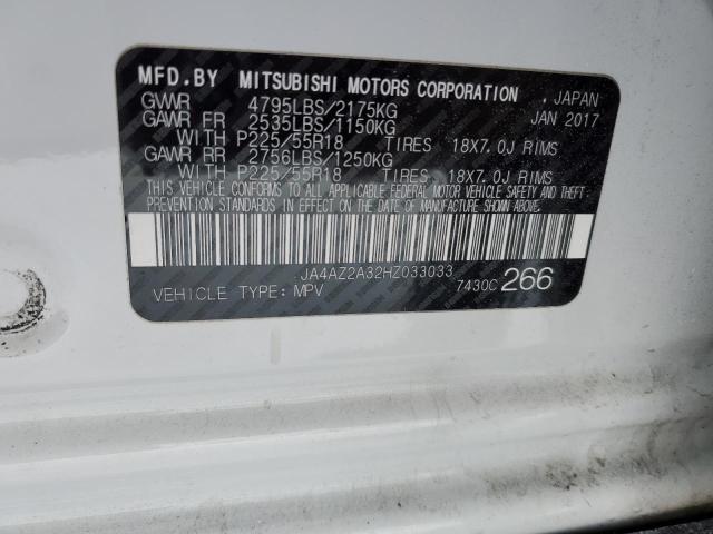 JA4AZ2A32HZ033033 - 2017 MITSUBISHI OUTLANDER ES WHITE photo 12