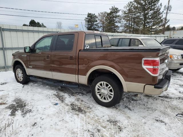 1FTFW1CT6BFB89340 - 2011 FORD F150 SUPERCREW BROWN photo 2