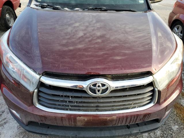 5TDDKRFH1GS244616 - 2016 TOYOTA HIGHLANDER LIMITED BURGUNDY photo 12