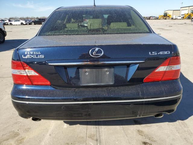 JTHBN36F855007584 - 2005 LEXUS LS 430 BLUE photo 6