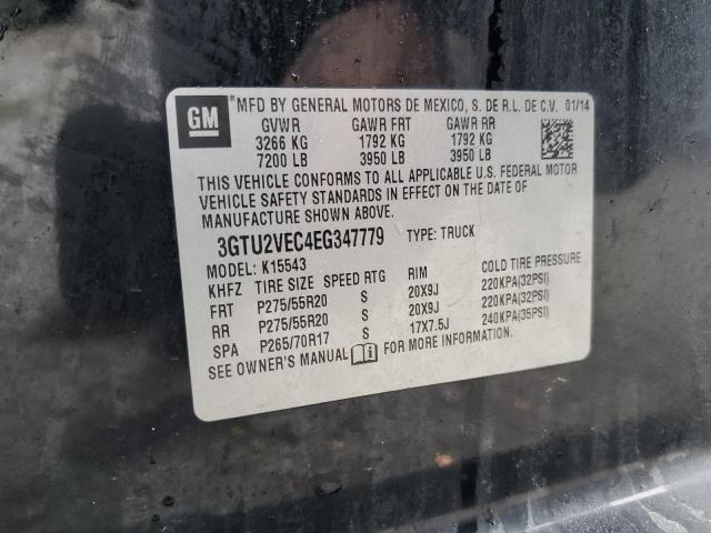 3GTU2VEC4EG347779 - 2014 GMC SIERRA K1500 SLT BLACK photo 13