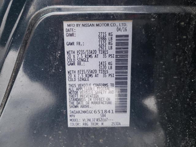 5N1AR2MM1GC651841 - 2016 NISSAN PATHFINDER S BLUE photo 13