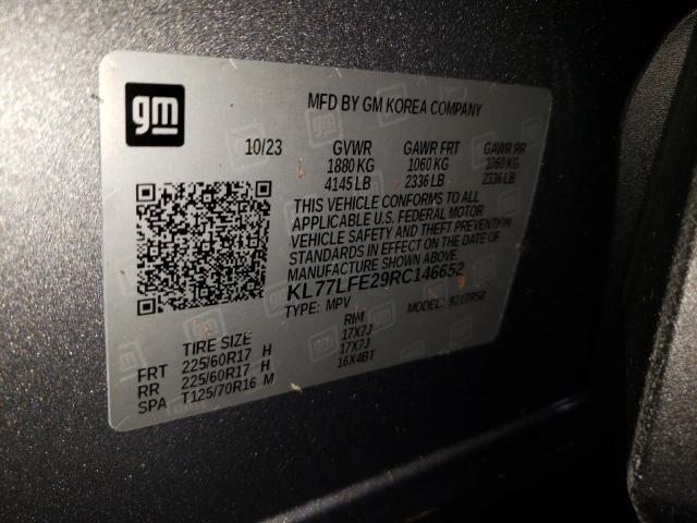 KL77LFE29RC146652 - 2024 CHEVROLET TRAX LS SILVER photo 13