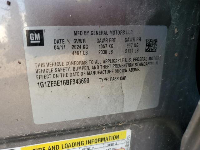 1G1ZE5E16BF343699 - 2011 CHEVROLET MALIBU LTZ ყავისფერი ფოტო 12