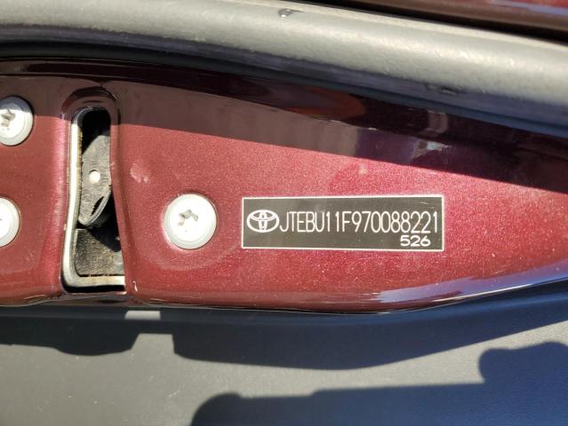 JTEBU11F970088221 - 2007 TOYOTA FJ CRUISER BURGUNDY photo 13