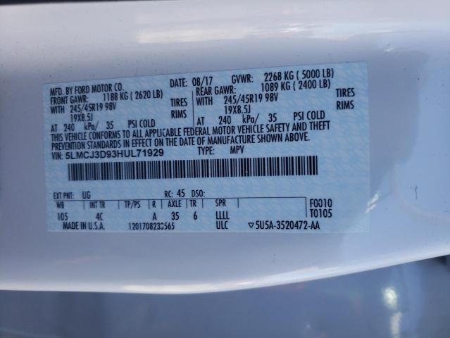 5LMCJ3D93HUL71929 - 2017 LINCOLN MKC RESERVE Ağ foto 14