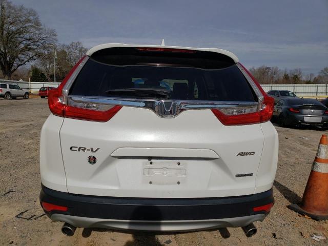 2HKRW2H92KH648112 - 2019 HONDA CR-V TOURING WHITE photo 6