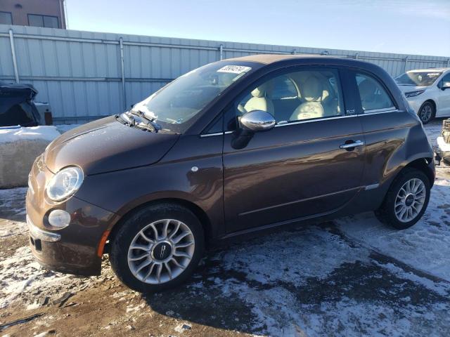 3C3CFFER8DT624597 - 2013 FIAT 500 LOUNGE BURGUNDY photo 1