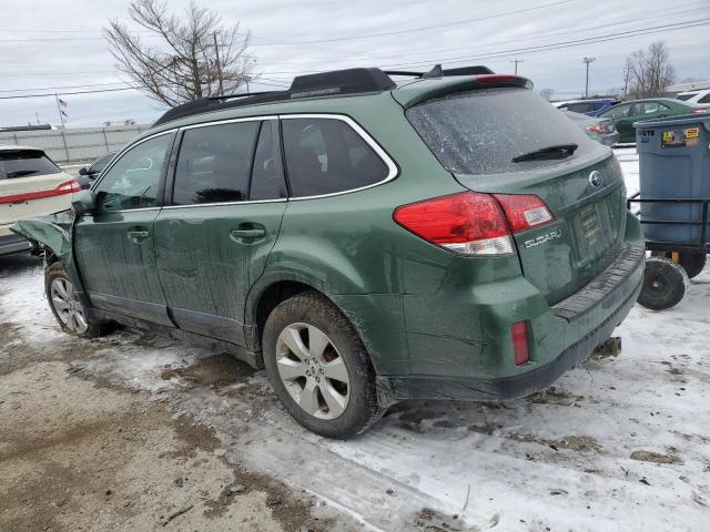 4S4BRCJC1C3256591 - 2012 SUBARU OUTBACK 2.5I LIMITED GREEN photo 2