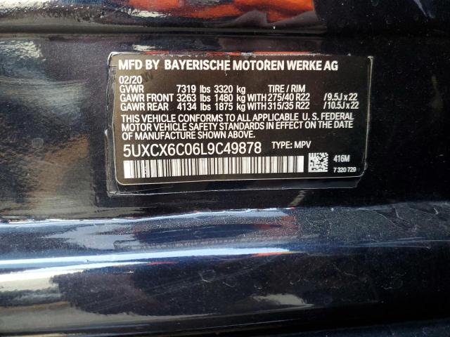 5UXCX6C06L9C49878 - 2020 BMW X7 M50I BLACK photo 13